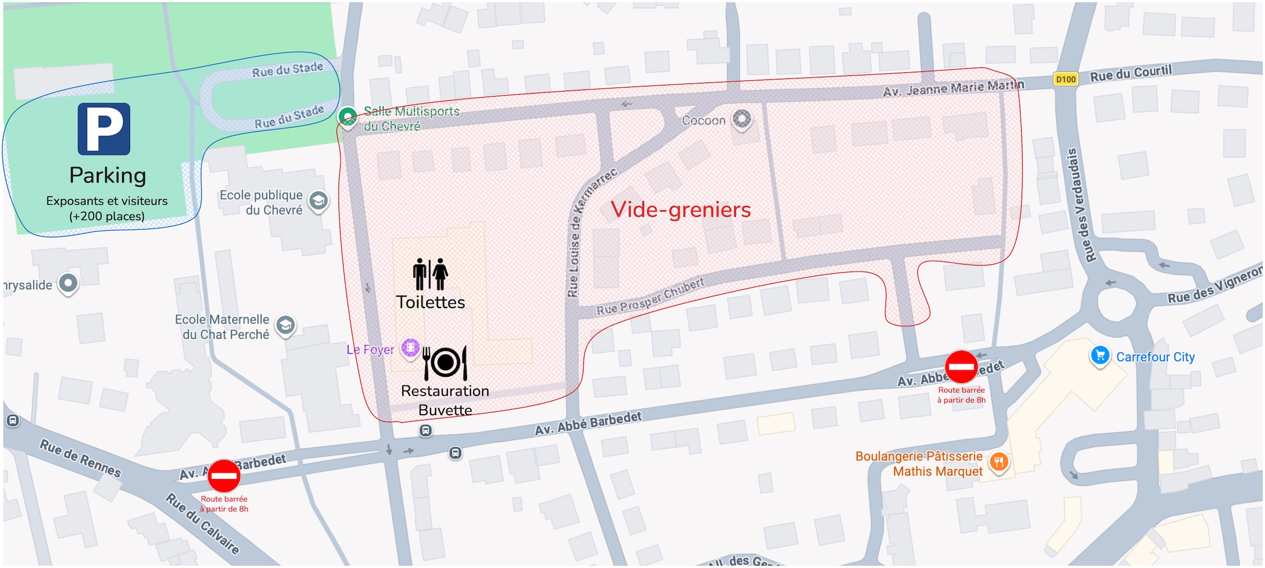 Plan du vide-greniers